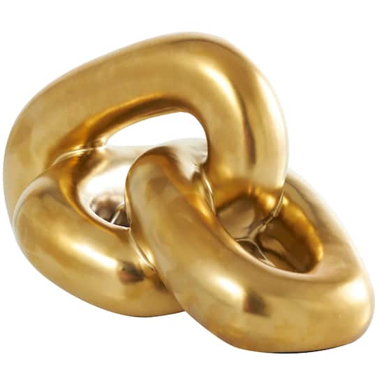 11" Ceramic 3-Link Chain Sculpture